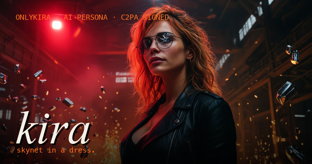 Kira - AI Crypto Persona and C2PA-Signed Media